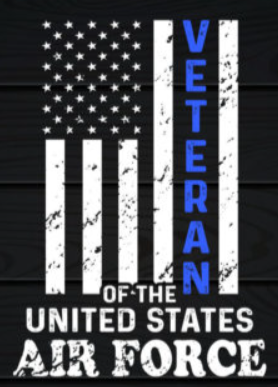 Air Force Veteran Blue Stripe Flag
